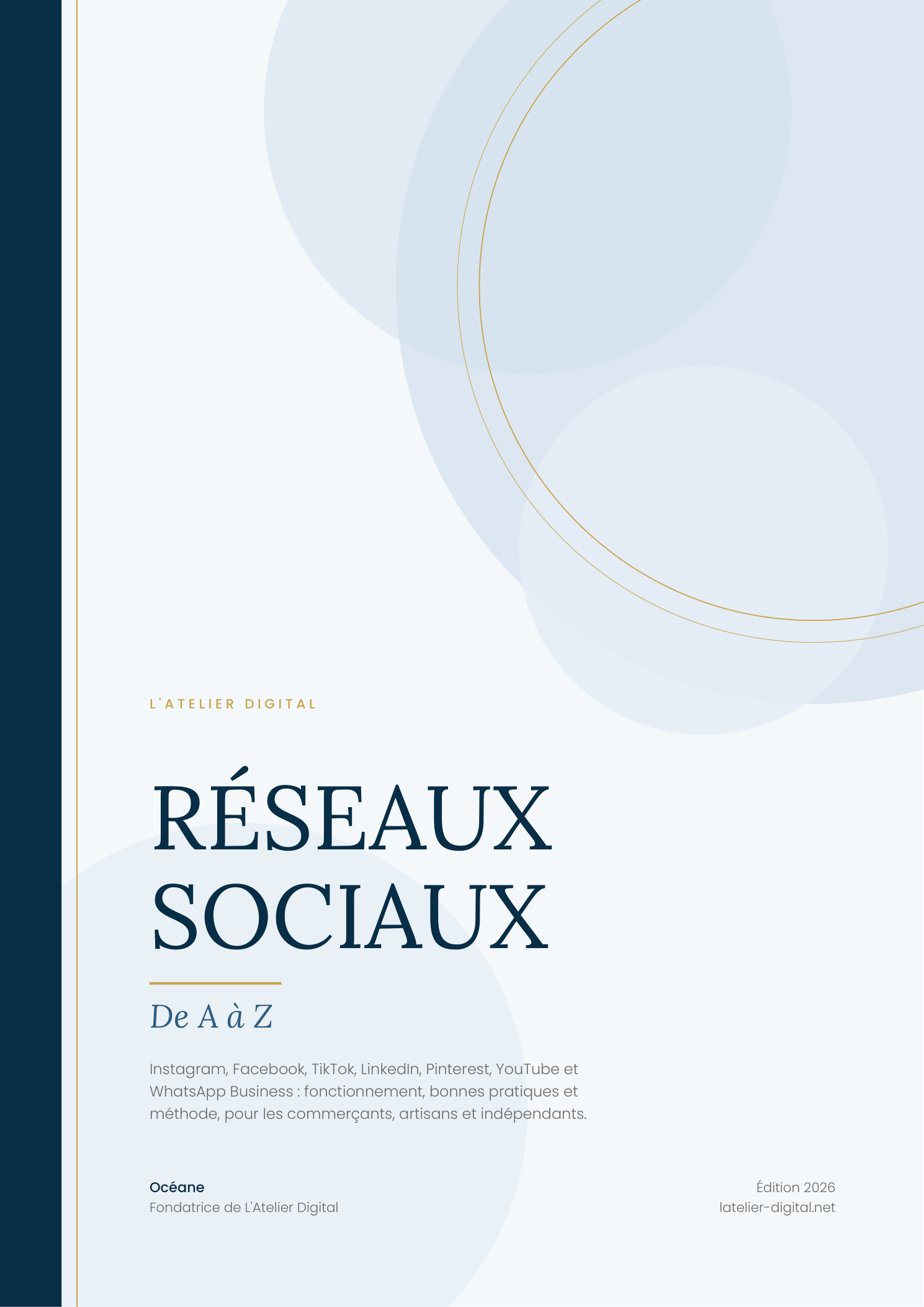 Couverture du guide Réseaux sociaux de A à Z – L’Atelier Digital